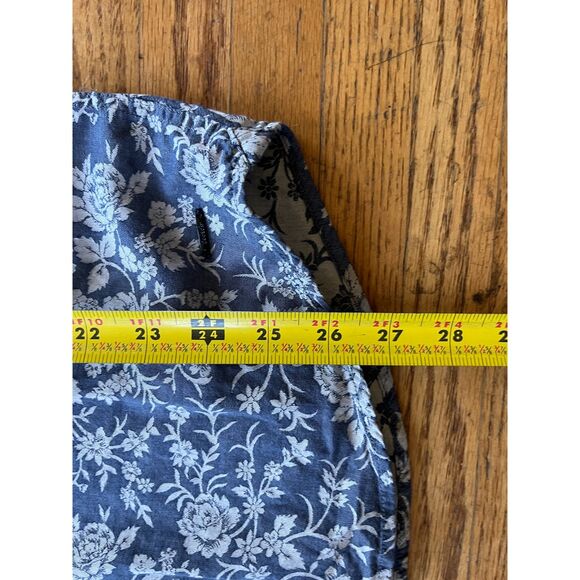 Scotch & Soda Blue Gray Retro Floral Button Up Shirt Top Mens Size Medium - Picture 7 of 9